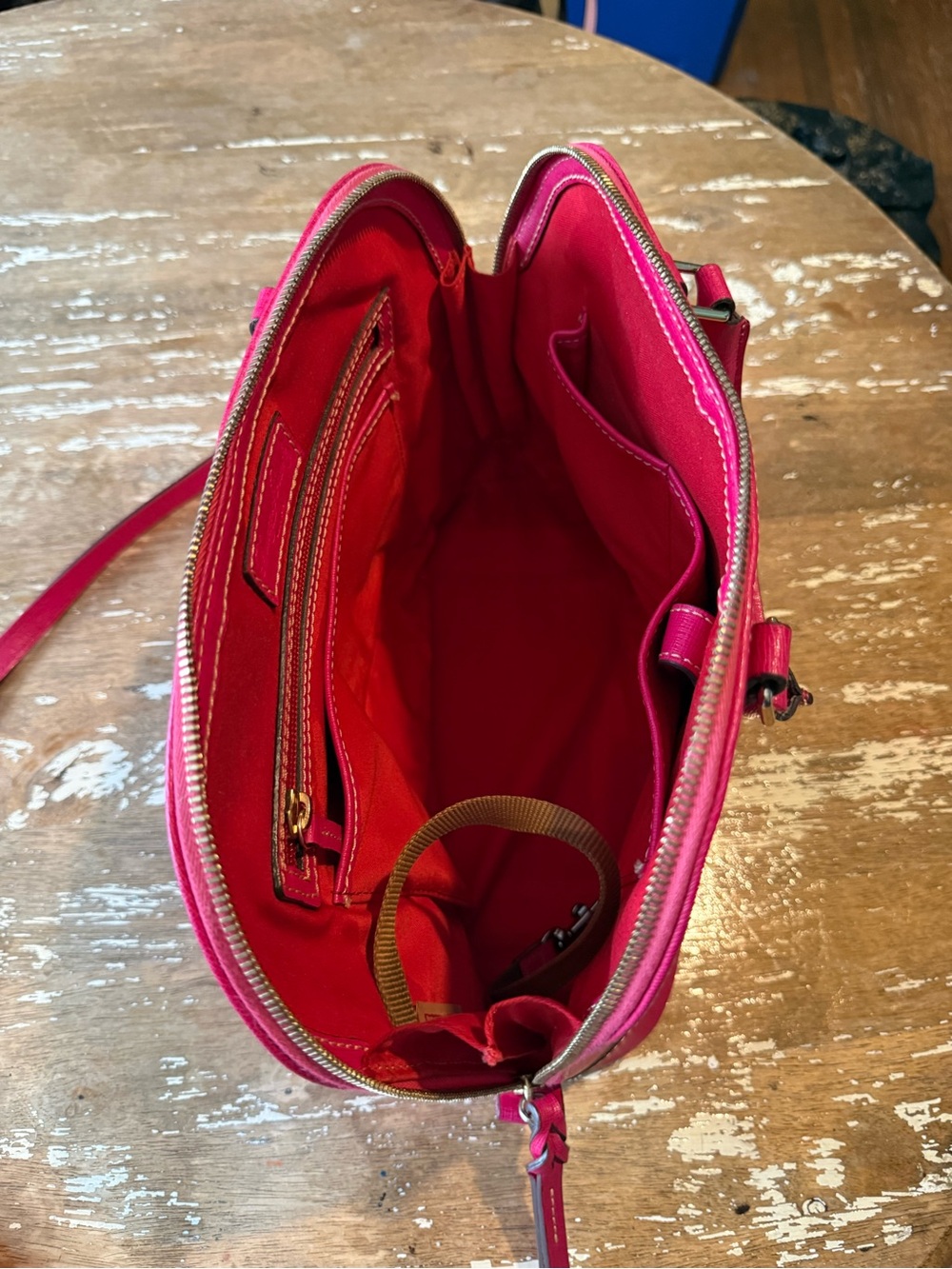 Dooney & Bourke Hot Pink Dome Satchel - Picture 4 of 10